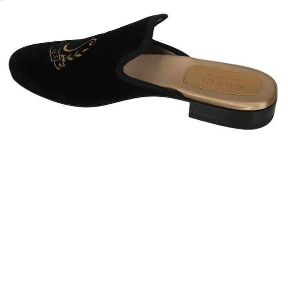 NWT Gucci Men’s Slippers Princetown Shoes Velvet Embroidered Pas De Rumeur Sz 8 main image 7